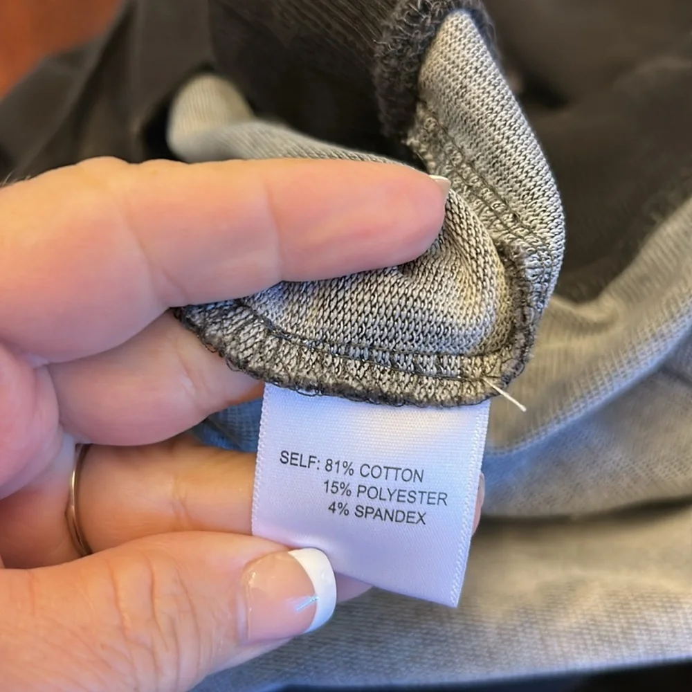 Jane and Delancey black hooded lightweight sweatshirt Size L EUC - Picture 7 of 8